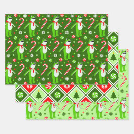 Protest Frog Christmas Holiday Geschenkpapier Set