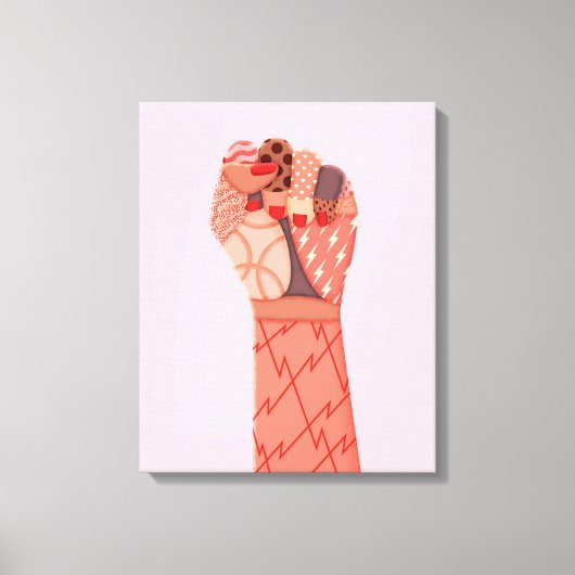 Protest für moderne Kunst Leinwanddruck (Vorderseite)