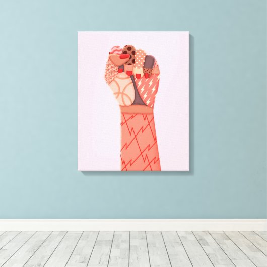 Protest für moderne Kunst Leinwanddruck (Insitu (Holzboden))