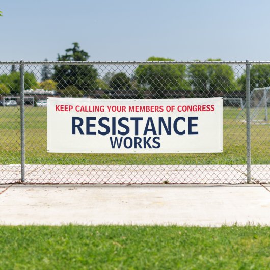 Protest gegen den Widerstand des Kongresses Banner (Insitu)