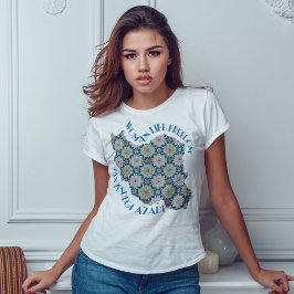Protest gegen die Freiheit der Frau | Blume Blau T-Shirt