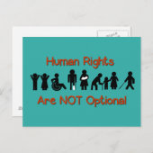 Protest gegen die Gleichberechtigung von Menschen Postkarte (Vorne/Hinten)