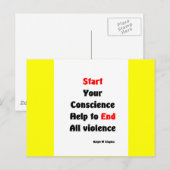 Protest gegen Waffen Postkarte (Vorne/Hinten)