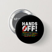 Protest Hände weg von Medicare Social Security Wid Button (Vorne & Hinten)