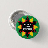 Protest Hex Sign Black Lives Matter Button (Vorne & Hinten)