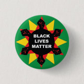 Protest Hex Sign Black Lives Matter Button (Vorderseite)