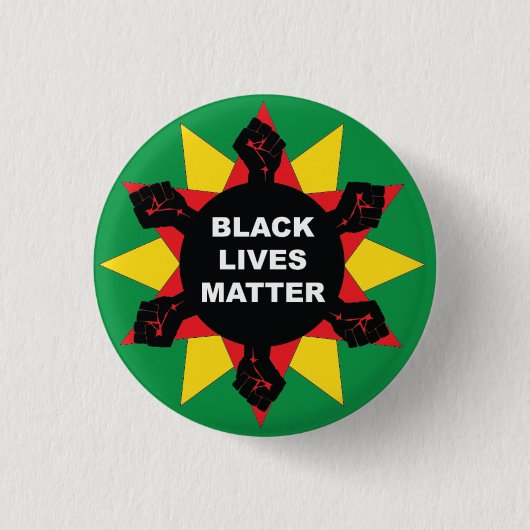 Protest Hex Sign Black Lives Matter Button (Vorderseite)