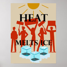 Protest 'Hitze Schmilzt Eis' Poster