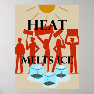 Protest 'Hitze Schmilzt Eis' Poster