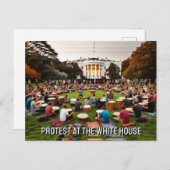 Protest im Weißen Haus - Trommelkreis Postkarte (Vorne/Hinten)