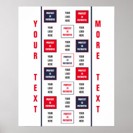 Protest ist eine Vorlage für patrouillische Logos Poster