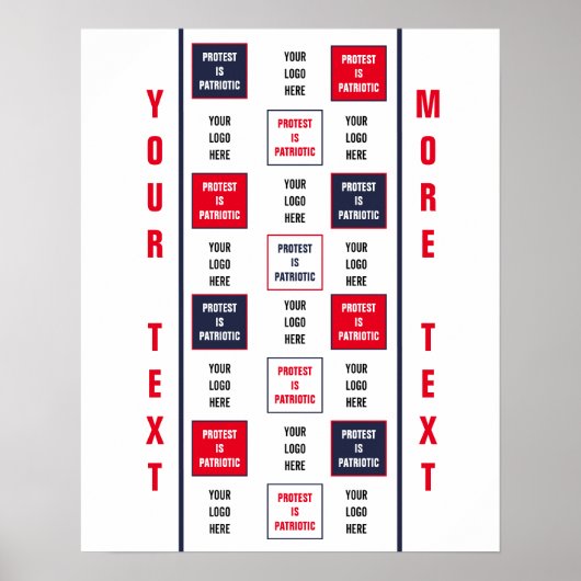 Protest ist eine Vorlage für patrouillische Logos Poster (Vorne)