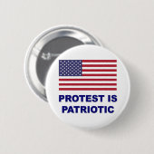 Protest ist Patriotisch Button (Vorne & Hinten)