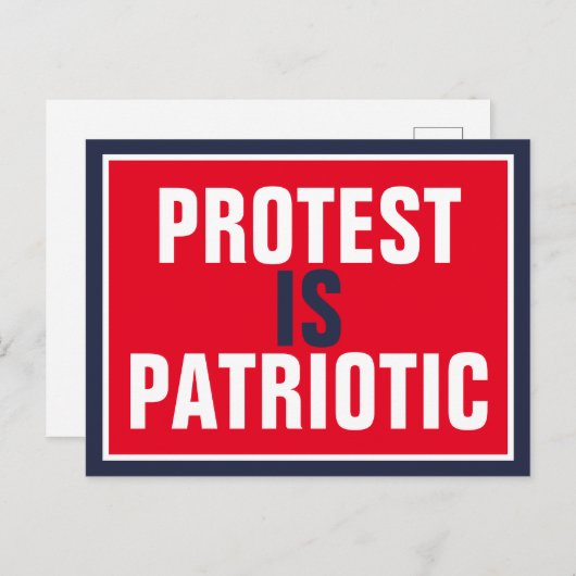 Protest ist Patriotisch Postkarte (Vorne/Hinten)