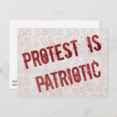 Protest ist Patriotisch Postkarte (Vorne/Hinten)