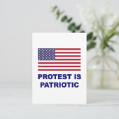 Protest ist Patriotisch Postkarte (Stehend Vorderseite)