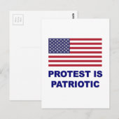 Protest ist Patriotisch Postkarte (Vorne/Hinten)