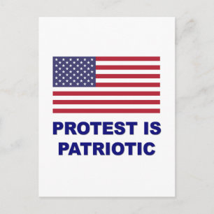Protest ist Patriotisch Postkarte