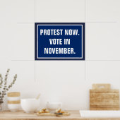 Protest jetzt Abstimmung bei den politischen Wahle Poster (Küche)