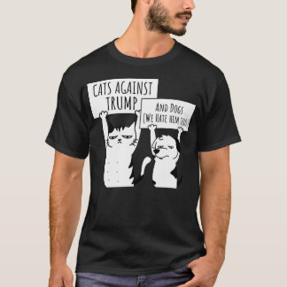 Protest Katzen und Hunde gegen Trump T-Shirt