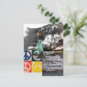 protest lady liberty mother should I trust collage Postkarte (Stehend Vorderseite)