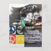 protest lady liberty mother should I trust collage Postkarte (Vorderseite)