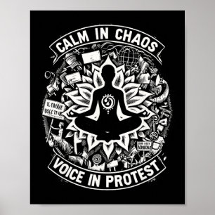 Protest Lotosblume Yoga Namaste Zen Yoga Liebhaber Poster