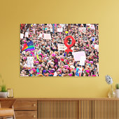 Protest März Kundgebung Wrapped Canvas Wall Art Leinwanddruck (Insitu (Wohnzimmer))