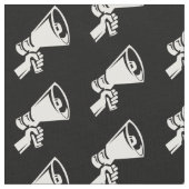Protest Megaphone Schwarz-weißes Muster Resist Stoff (Nahaufnahme)