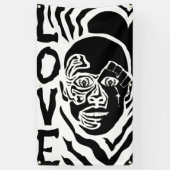 Protest mit Liebe-Banner Banner (Vertikal)