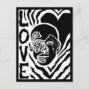 Protest mit Liebe Postkarte