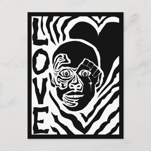 Protest mit Liebe Postkarte (Vorderseite)
