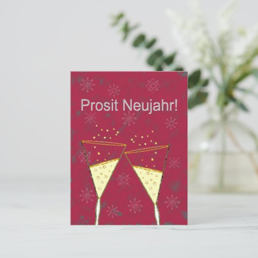 Protest Neujahr Postkarte (Stehend Vorderseite)