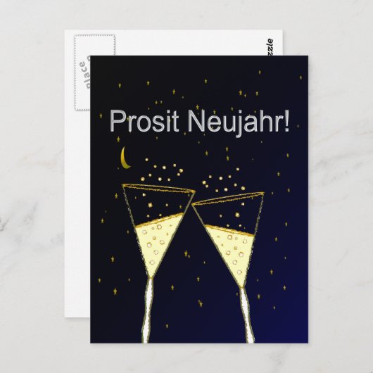 Protest Neujahr Postkarte (Vorne/Hinten)