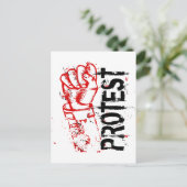 PROTEST POSTKARTE (Stehend Vorderseite)