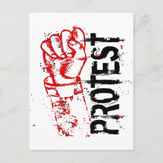 PROTEST POSTKARTE (Vorderseite)