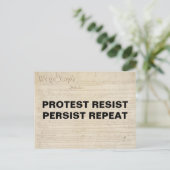 Protest Resist fortbestehen Wiederholung Wir, das Postkarte (Stehend Vorderseite)