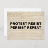 Protest Resist fortbestehen Wiederholung Wir, das Postkarte (Vorne/Hinten)