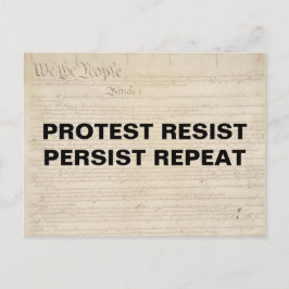 Protest Resist fortbestehen Wiederholung Wir, das  Postkarte