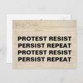 Protest Resist fortbestehen Wiederholung Wir, das  Postkarte (Vorne/Hinten)
