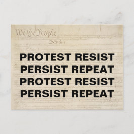 Protest Resist fortbestehen Wiederholung Wir, das  Postkarte