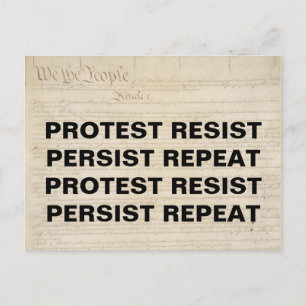 Protest Resist fortbestehen Wiederholung Wir, das Postkarte