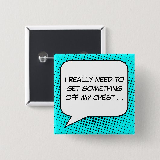 Protest-Sprechblase Ihre Meldungsvorlage Button (Vorne & Hinten)