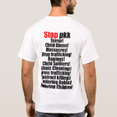 Protest. Stoppen Sie Terrorismus T-Shirt (Rückseite)