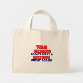 Protest-Tasche, Widerstand-Tasche, Anti-Krieg, USA Mini Stoffbeutel