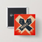 Protest-Taste für Black Lives Matt Button (Vorne & Hinten)