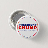Protest-Trumpf: Knopf "Präsidenten-Chump" Button (Vorne & Hinten)