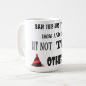 Protest über das Verbot von Witzen Kaffeetasse (Vorderseite Links)