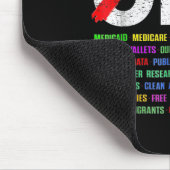 Protest-V-Nacken von Frauen Mousepad (Ecke)