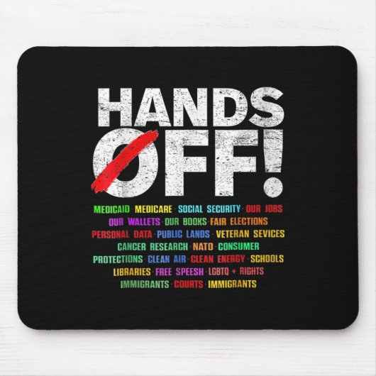 Protest-V-Nacken von Frauen Mousepad (Vorne)